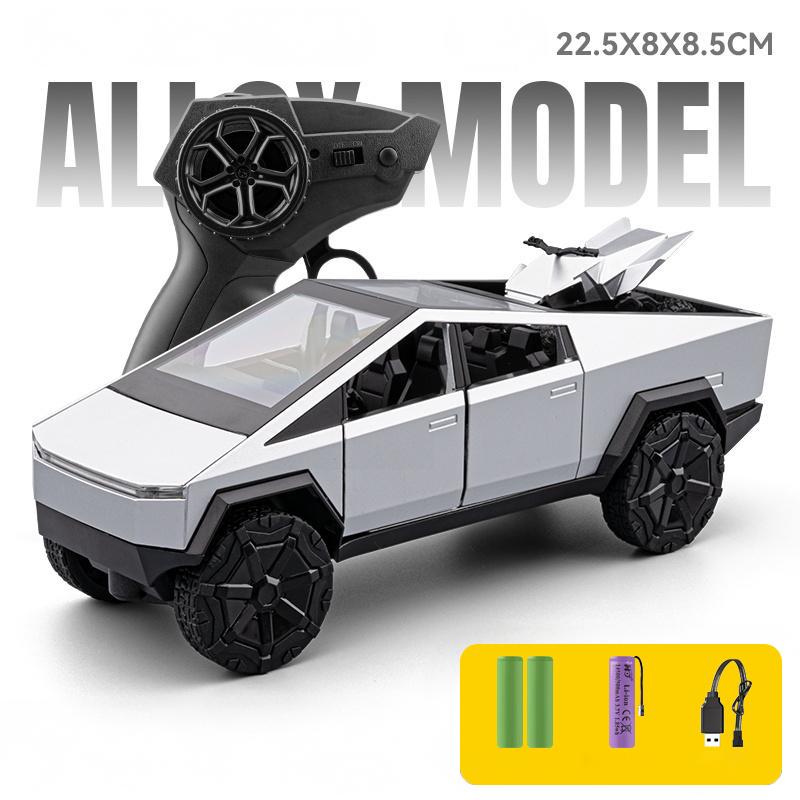 1/24 Tesla Cybertruck Радиоуправляемая Машина Внедорожник Пикап Модель Машины из Сплава Литье под Давлением Машина на Радиоуправлении Подарки Соревновательная Машина Игрушка для Мальчиков Дети