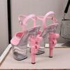 Woman's Shoes Transparent  Sandals Super High Heels Performance Nightclub Shoes 10365 Series 17cm Heel 7cm Platfrom LFD