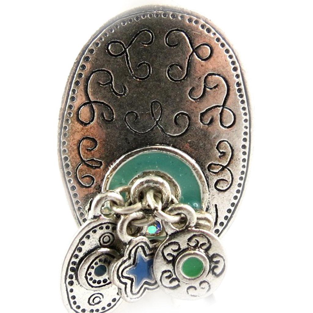 Les Trésors De Lily [E6555] - Дизайнерское кольцо «Оксана», синее, серебряное.