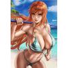 Print Canvas Anime One Piece Nami Offing Sexy Girl Art Living Room Bedroom Home Art Wall Picture
