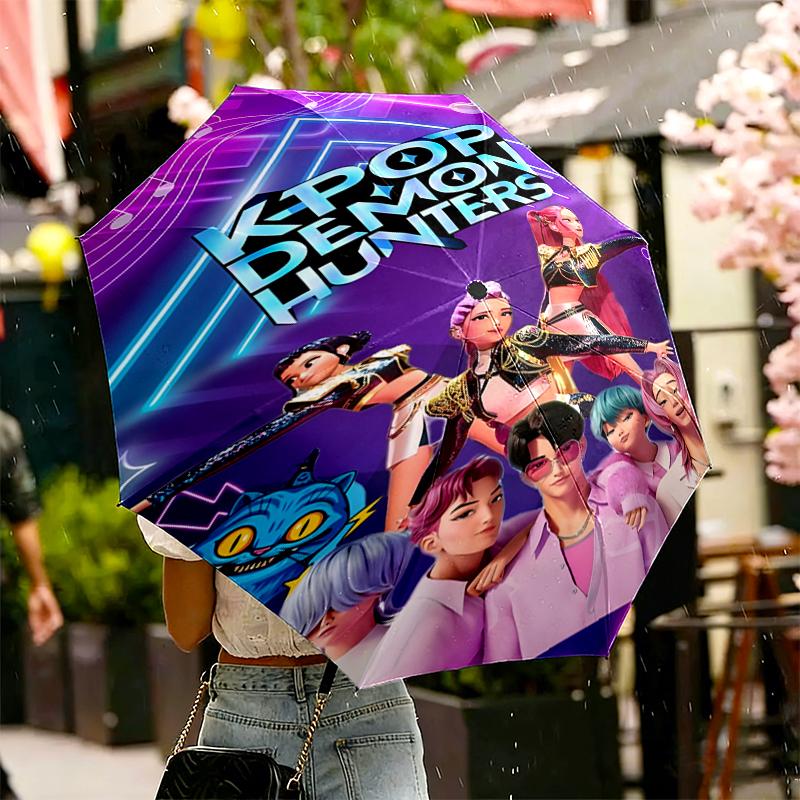 Girl group Print Umbrella Automatic Opening/ Closing - Portable Foldable Design - Daily use for Travel/Outdoor - Gift for Birthday