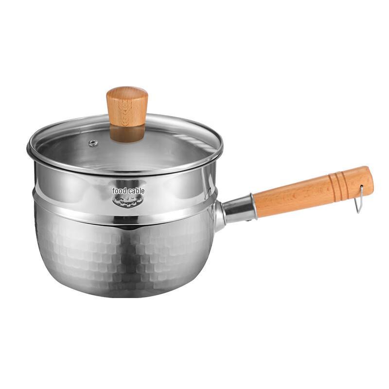 Japanese Style Hammered Yukihira Milk Pot with Steamer