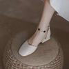 Baotou sandals fairy wind 2025 summer new student versatile thick heel word with middle heel single shoes ins tide