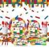 LEGO Theme Kids Party Tableware Set - Plates, Cups, Napkins