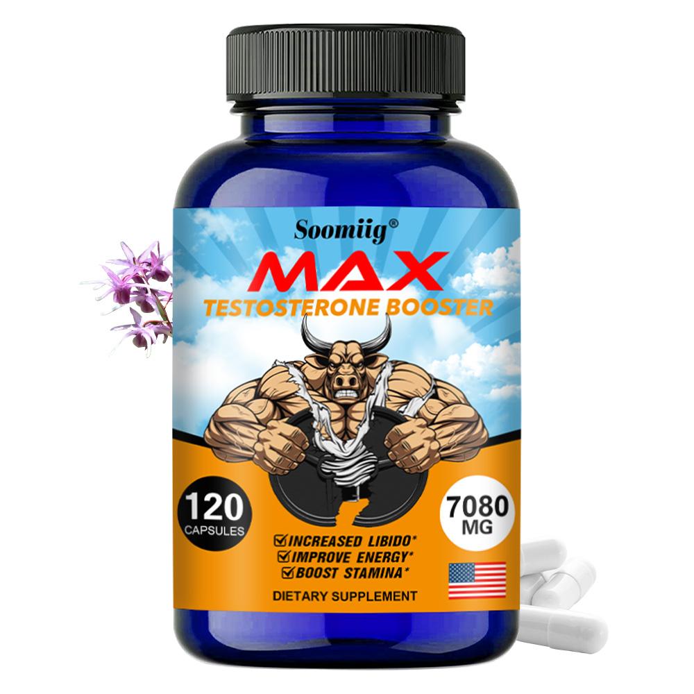 Soomiig Men's Wellness Formula Supplement, Horny Goat Weed, Tongkat Ali, Saw Palmetto, Wild Yam, Nettle, Ashwagandha, Boron, Tribulus, 120 Caps