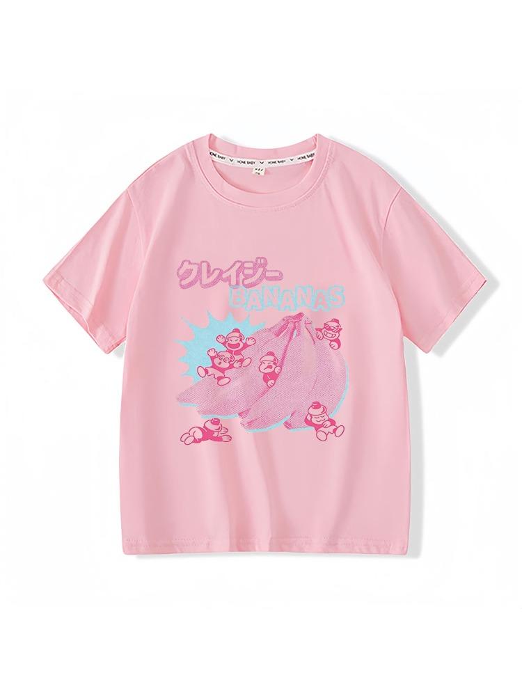 Donkey Kong Bananza Kids Tees Cartoon Print 100Cotton Anime T-shirt Kawaii Tops Girls and Boys Short Sleeve Casual T Shirt Children Summer Clothes