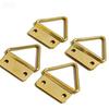 Gold Double Hole Triangle Metal Picture Frame Hook for Horizontal Hanging