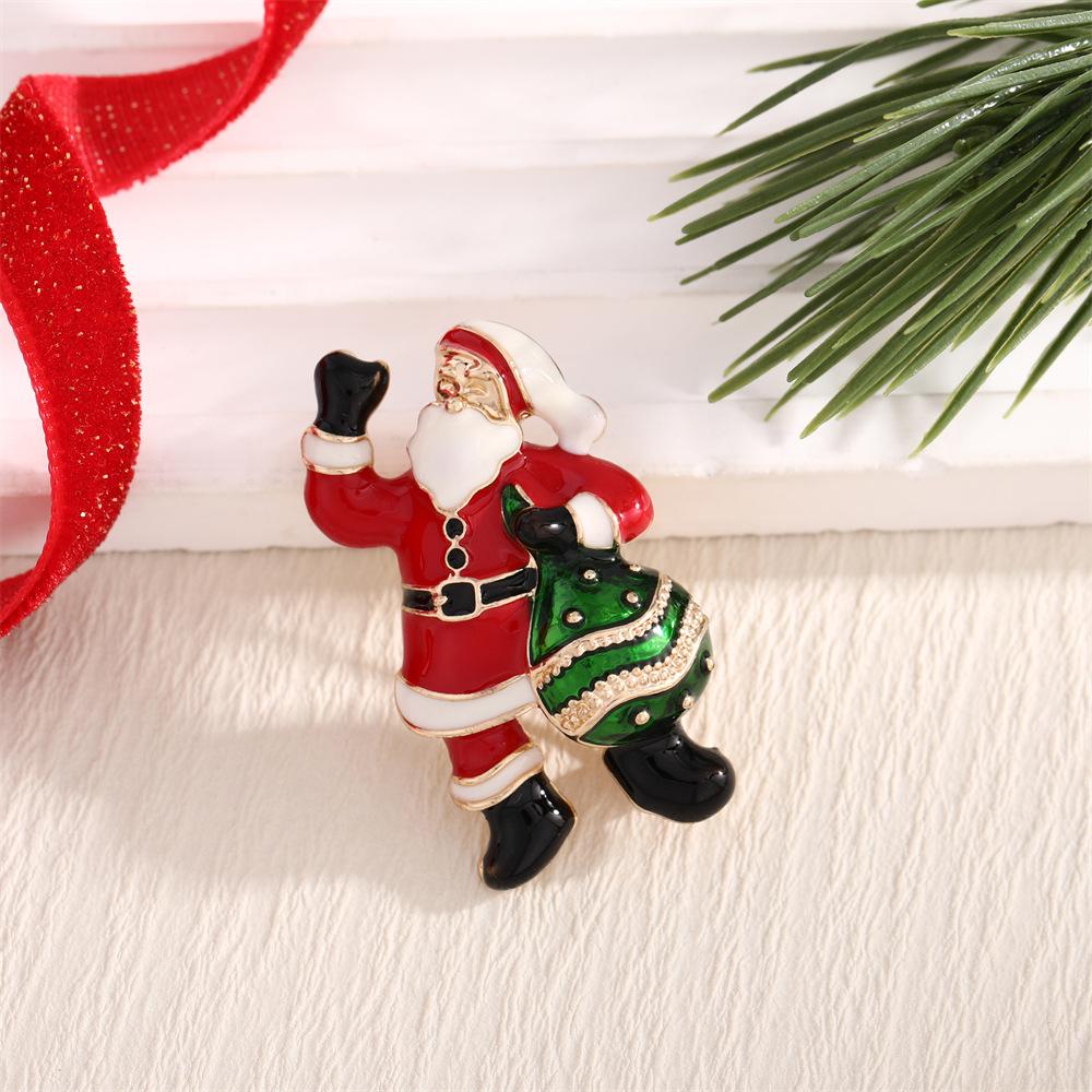 Брошь из эмалевого сплава «Рождественская гирлянда из сосновых иголок 2026» для женщин, Новогодний подарок на Рождество