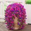 Artificial Morning Glory Hanging Vines – Realistic Outdoor Flowers for Garden Decor, Weddings, Offices,Multiple Combinations