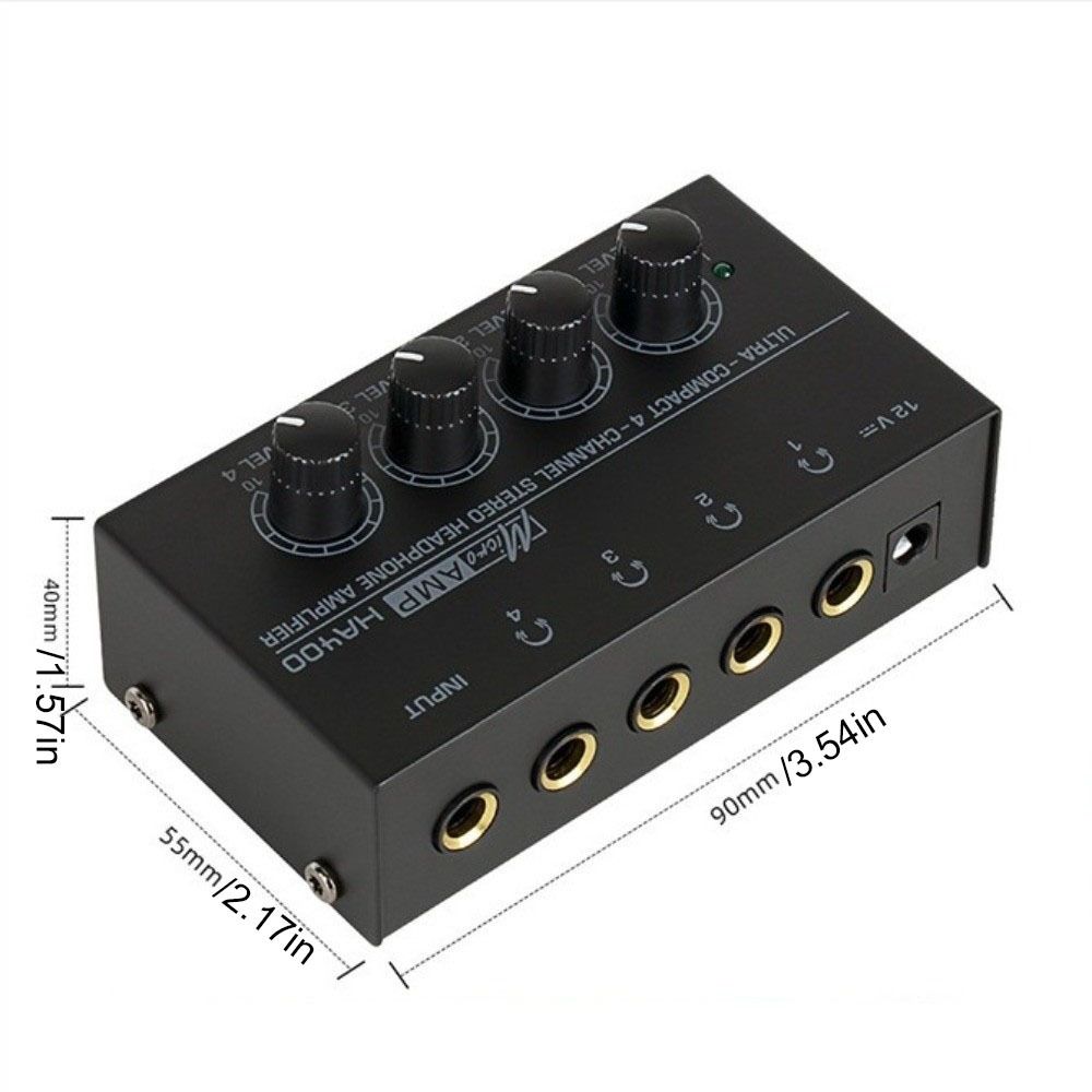 4 Channels HA400 4 Channels Amplifier 1 Input Mini Headphone Amplifier  Headset Amplifier
