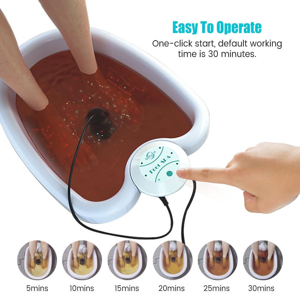 Детокс Ионная Ванночка для Ног Массажная Машина для Ног Ионная Детоксикация Снимает Усталость Отрицательный Водород Машина для Ванночки для Ног