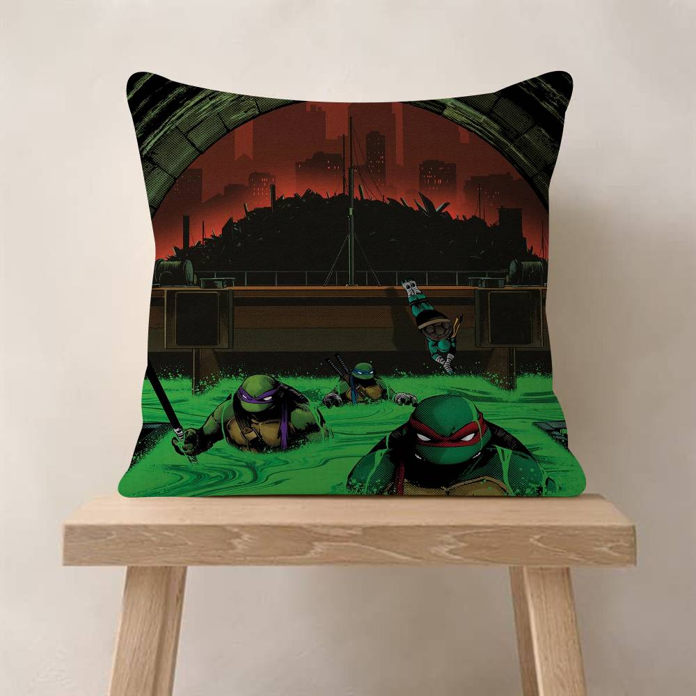 HD Teenage MMutant Ninja Turtles Painting Office Cushion Pillowcase Car Cushion Cover45X45CM Lumbar Pillowcase Pillowcover