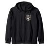 Steampunk Cat Zip Hoodie with Mechanical Gears and Cat Clockwork