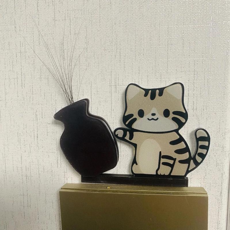 Кот, толкающий вазу, Магниты на холодильник, Декор для дома, Магнит на холодильник, Коллекция «Кошачьи усы», Памятная шкатулка, Декор для домашнего офиса, Для подарка