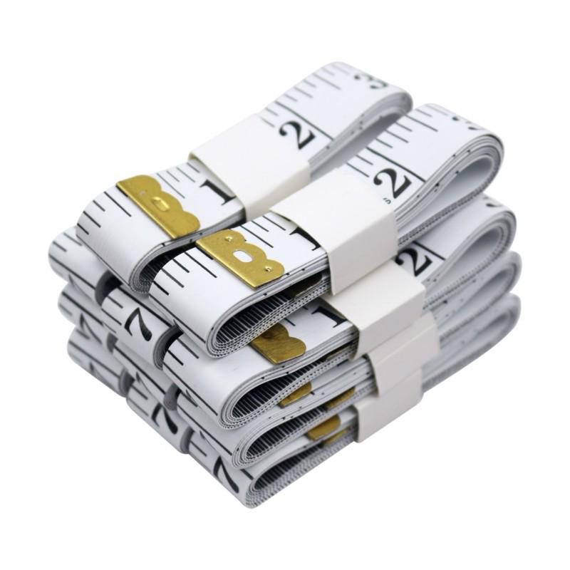 «Белая линейка с дюймами/футами и цветной мягкой швейной лентой — портновский измерительный инструмент»