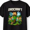 Dadcraft Dad TShirt Fathers Day Minecraft Gaming Unisex Black Graphic Tee