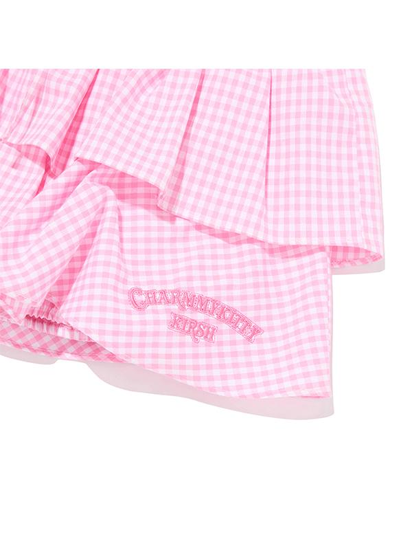 Kirsh X Charmy Kitty Ruffle Woven Skirt [Pink]