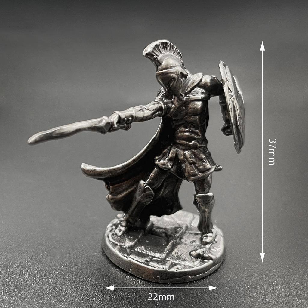 1pcs Ancient Spartan Rome Soliders Figurines Miniatures Vintage Metal Soldiers Statue Desktop Ornament Gift