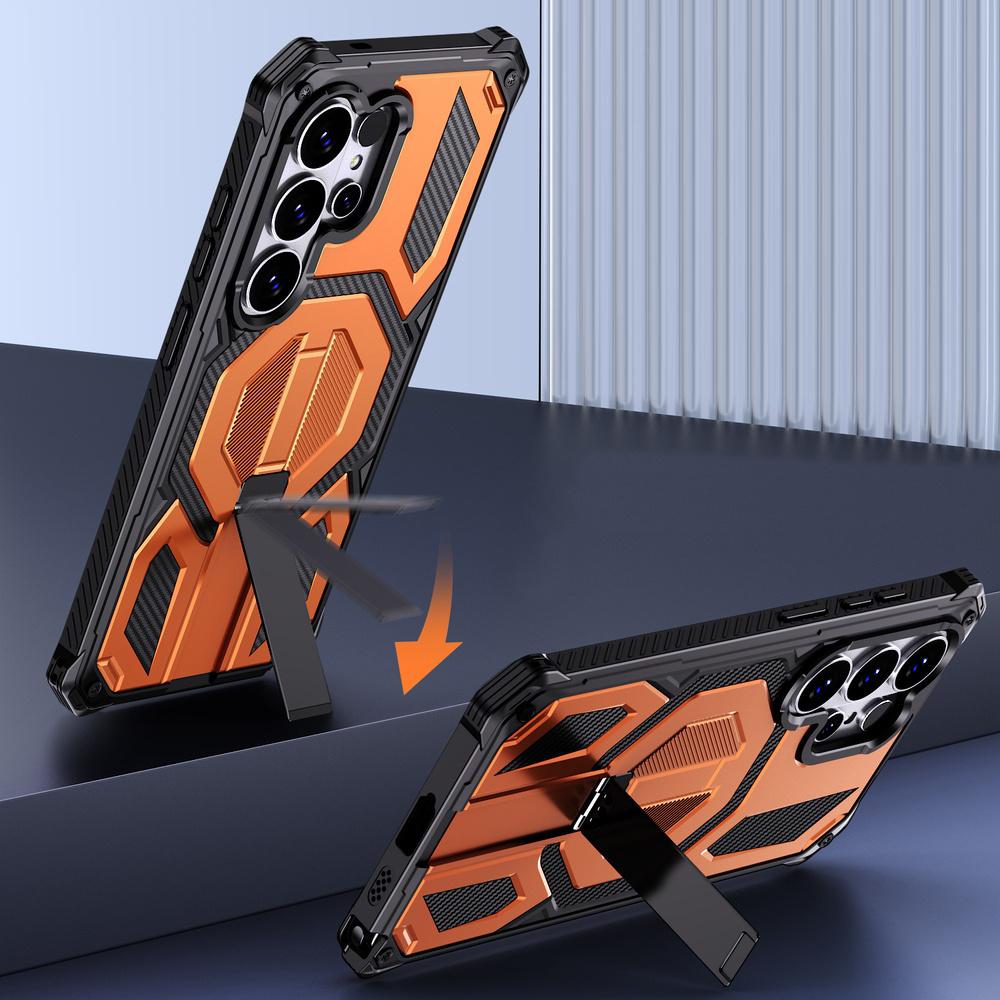 Samsung Galaxy S26 Ultra MagSafe Protective Case with Stand, Orange