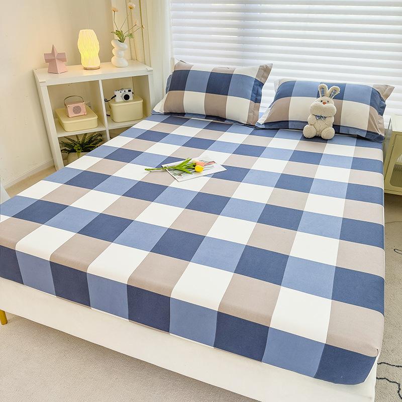 Простыня на резинке Пыленепроницаемый наматрасник Нескользящая простыня Приятная к коже Дышащая Грязеотталкивающая Стираемая Простыня на резинке для общежития