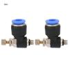 2pcs Tube Air Flow Speed Controller Pipe Pneumatic Fitting Regulator Valve(SL6 M5)