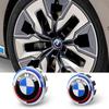 For B-BMW 50th Anniversary Logo 82mm+Rear Badge 74mm+Wheel HubCap 68mm+Steering Wheel Sticker 45mm New 7Pcs Front Hood Emblem XV1