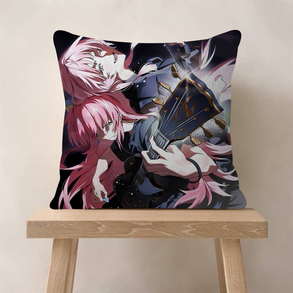 Pop Anime Bocchi The RRock Cushion Cover Pillow Cover Decor Pillowcase Printed Cushion Case For Couch