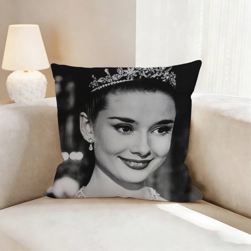 Beautful A-Audrey Hepburn Pillow Case Pattern Printed Pillowcase For Living Room Sofa Cushion Cover