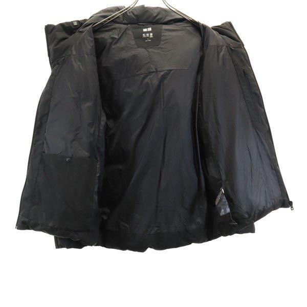Uniqlo Мужской пуховик с длинным рукавом, бесшовный, L, серия Black, капюшон, б/у