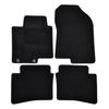 Tapis De Sol - Hyundai - I20 - Velours Noir - 4 Pièces - Ajustement Précis