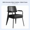 Upholstered Armchair with Metal Legs Nordic Design Padded Metal Frame Chair Soft Padding Modern Design for Students