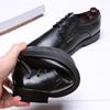 2025 Spring Men's Shoes Business Dress Leather Shoes British Trendy Men's Pointed Head Lace-up Casual Shoes