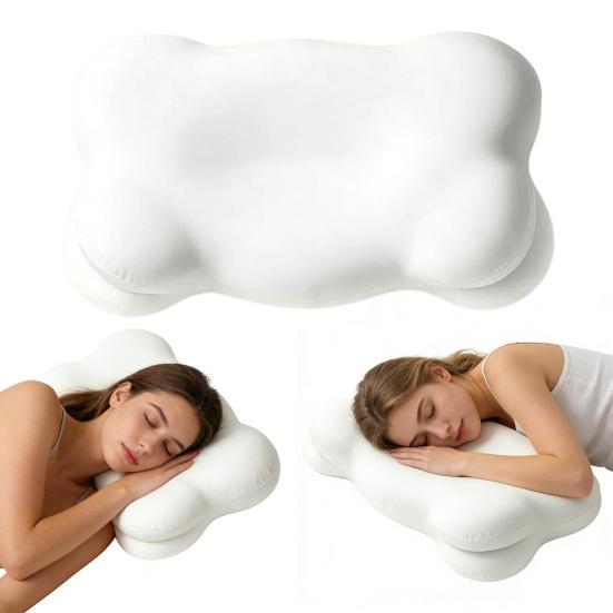Эргономичная облачная подушка Подушка из пены с эффектом памяти Контурная подушка с дышащим чехлом Подушка с двойной высотой для поддержки шеи Для спящих на боку, спине, животе