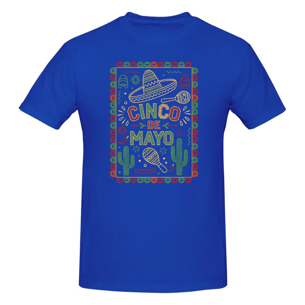 Piece Fiesta Sombrero Funny Cotton TShirt Cinco De Mayo Tops Tees For Unisex