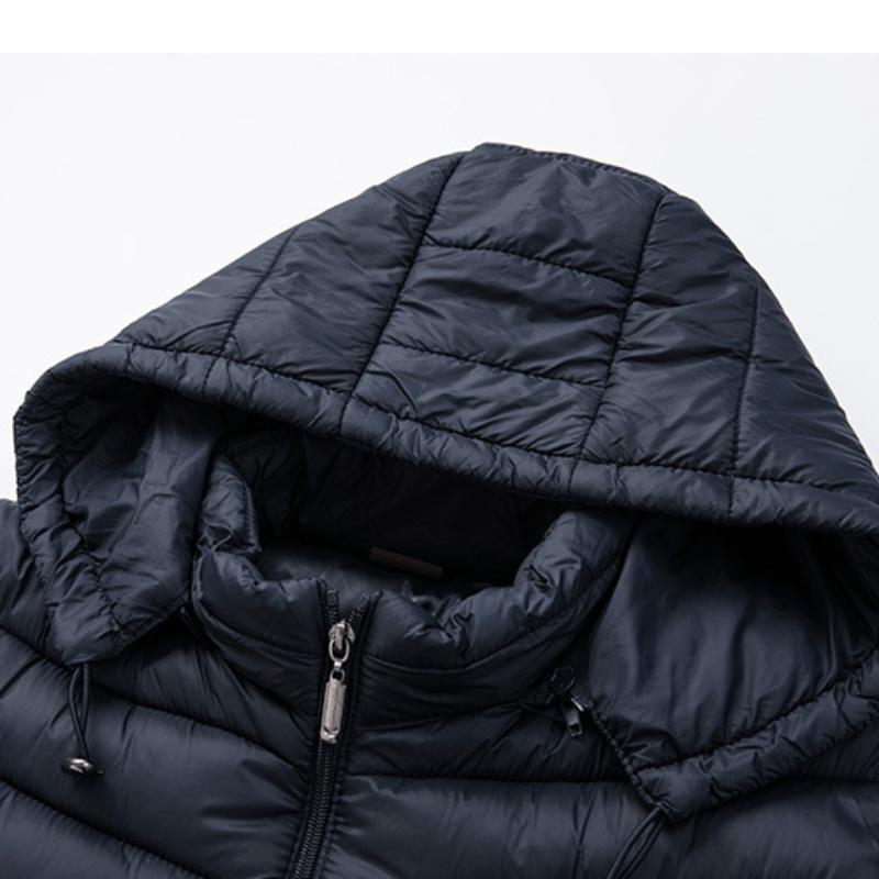 Мужские стеганые пальто зимняя верхняя одежда мужская пуховая куртка с капюшоном повседневная утепленная теплая легкая парка