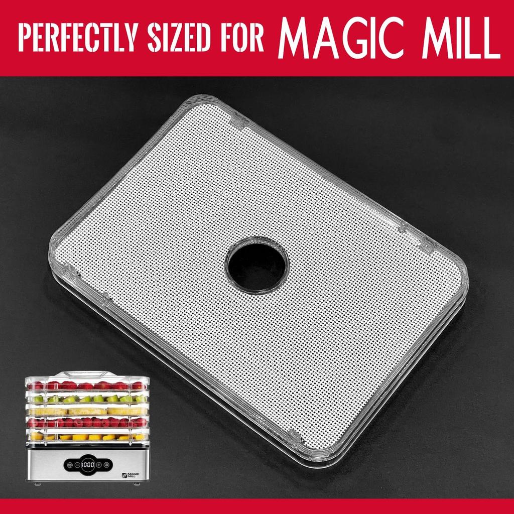Силиконовые листы для дегидратора GUCUJI для пищевого дегидратора Magic Mill, антипригарные, без BPA, набор из 5 шт. (Премиальные сетчатые коврики Reble для сушилки продуктов)