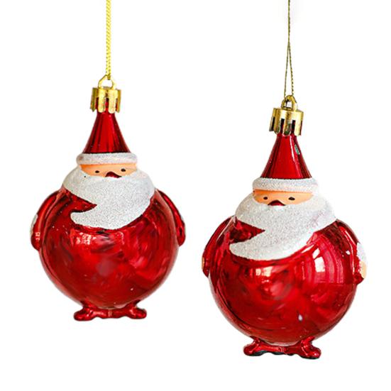 2 шт. Рождественская подвеска Изысканная форма гриба, пончика, Санта-Клауса, Подвесное украшение на елку для праздничного украшения CDN