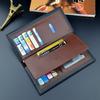 Винтажный модный мужской длинный кошелек из искусственной кожи, двустворчатый кошелек, деловой кошелек