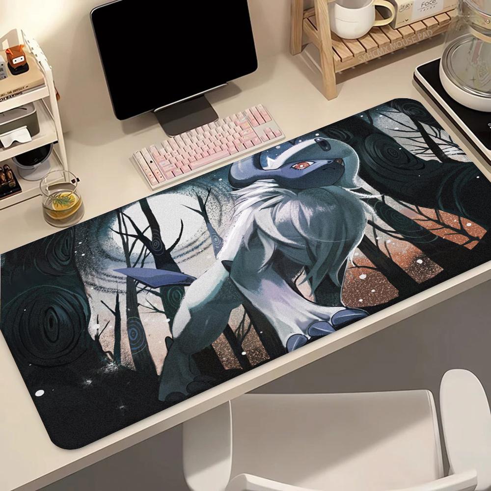 Large Gaming Mouse Pad with HD Print P-Pokemons Absol Design for PC Computer Keyboard Desk Mat Carpet Table Accessories