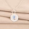 Natural Milky Opal Gemstone 925 Sterling Silver Handmade Stylish Pendant 1.4" PP-57-20