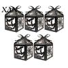 Indoor Outdoor Decorations 5Pcs Halloween Gift Box, Bat Decor Candy Container, Trick or Treat Party Atmosphere Accessories Spooky Paper Box for Home,