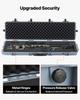 VEVOR Hard Rifle Case, Lockable Rifle Case with Pre-cut Foams, 138 cm Movable Gun Storage with Wheels