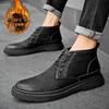 Модные роскошные мужские хлопковые ботинки из натуральной кожи, рабочие ботинки, мужская повседневная обувь, модные короткие ботинки, лидер продаж в Европе и Америке