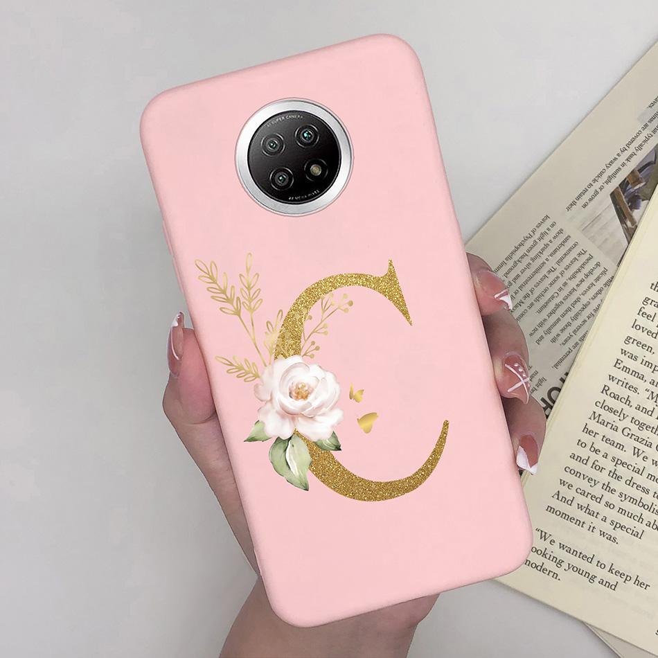 Flower Letters For Xiaomi Redmi Note 9T 5G Case Cover Soft Silicone Bumper Protective Phone Cases For Redmi Note9T 9 T Fundas