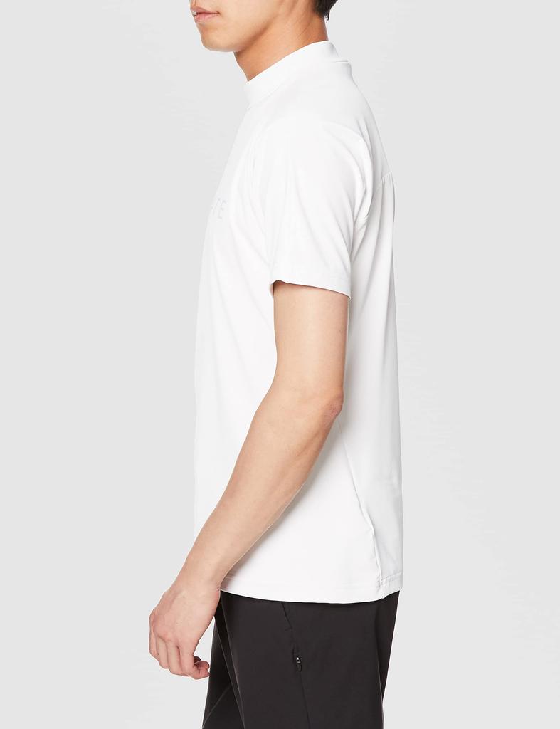 Футболка с коротким рукавом, воротник-стойка, логотип на груди, влагоотводящая, быстросохнущая, защита от УФ-лучей, эластичная, для гольфа DGMVJA15 WH00, эквивалент японскому размеру 3L [DESCENTE]