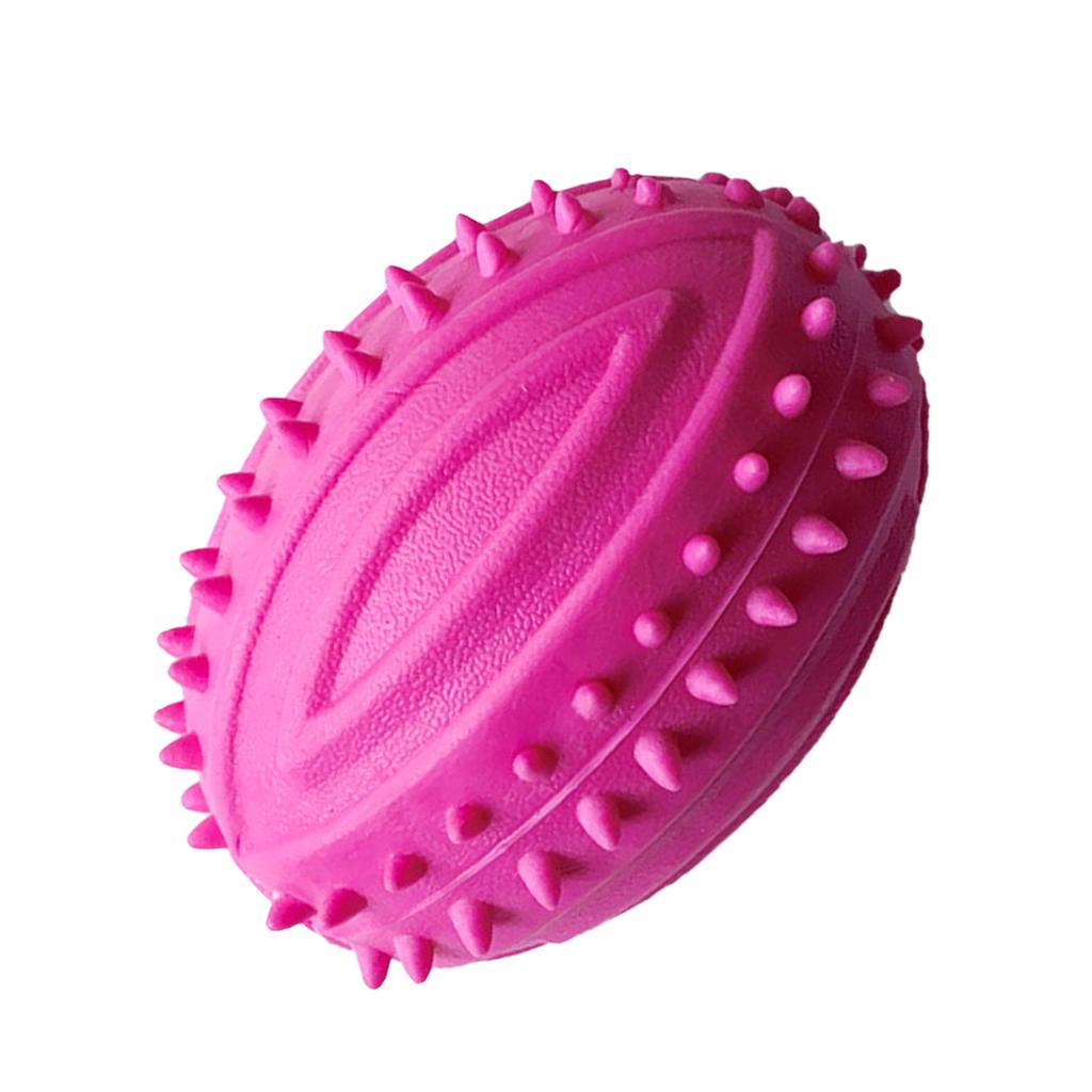 Dog Rugby Ball Toy Bite Resistant Teeth Grinding TPR Interactive Dog Chewing Toy for Small Dogs