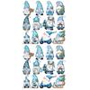 24 Pcs Christmas Tree Pendant Wooden Cartoon Hanging Ornaments Santa Snowman Dwarf Ornaments for Christmas Tree Home Party