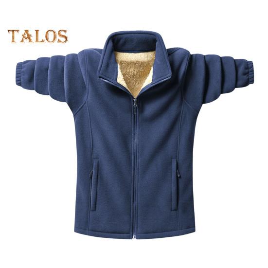 Мужской кардиган, куртка с лацканами, длинный рукав, флисовое однотонное пальто с карманами, застежка-молния, осенне-зимняя утепленная верхняя одежда