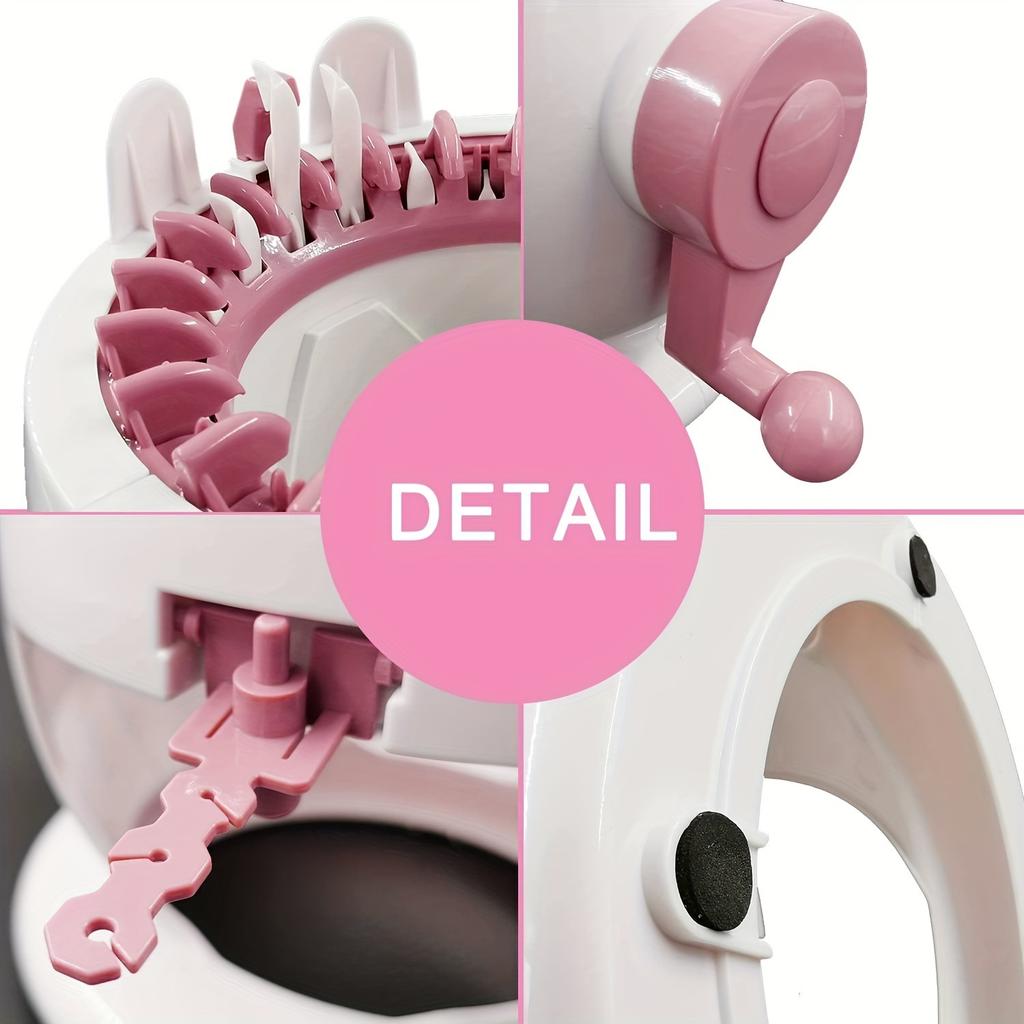 [Portable Knitting Machine] Manual Knitting Machine - Portable,Rotating Double Needles for Beginners & Experts,Compact Knitting Board for Hats,Scarves