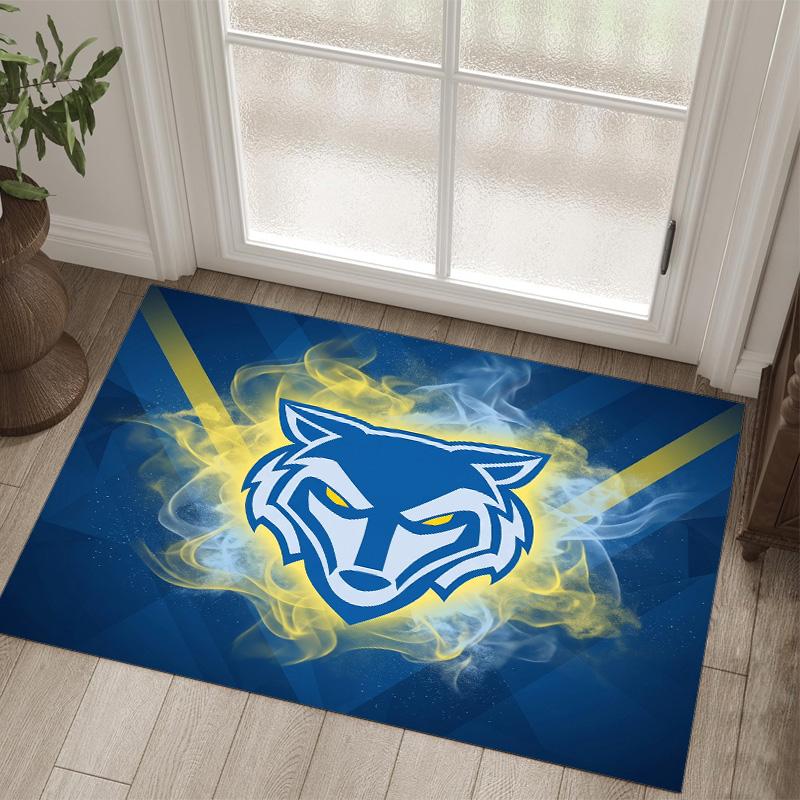 Warrington Wolves Design Crystal Velvet Carpet Cozy Non?Slip Printed Rug For Bedroom Living Room Entrance